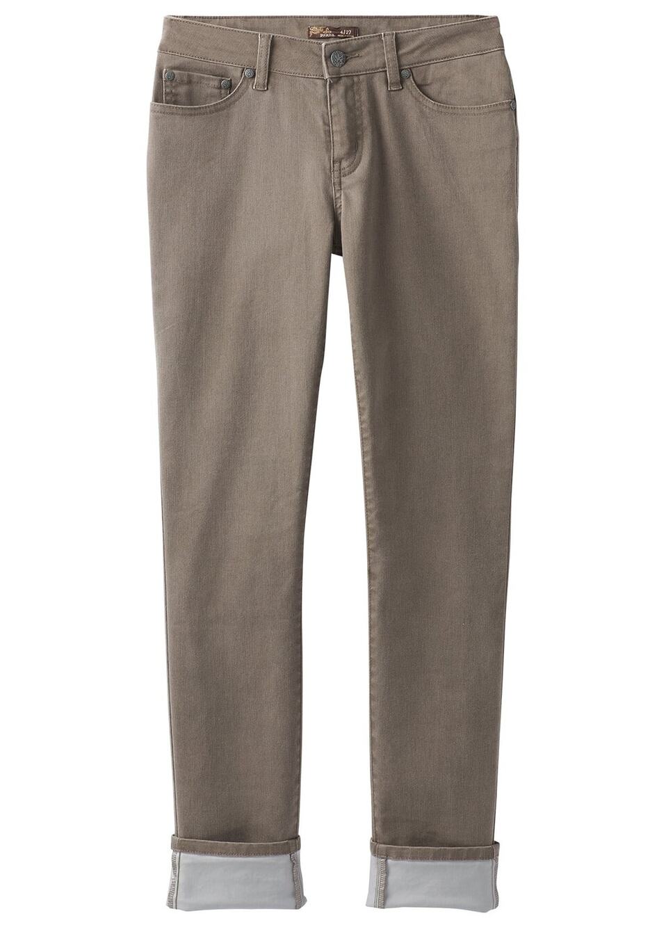prAna Kara Jeans Tapered Organic Cotton Stretch Low Rise Mud Brown 6/28"